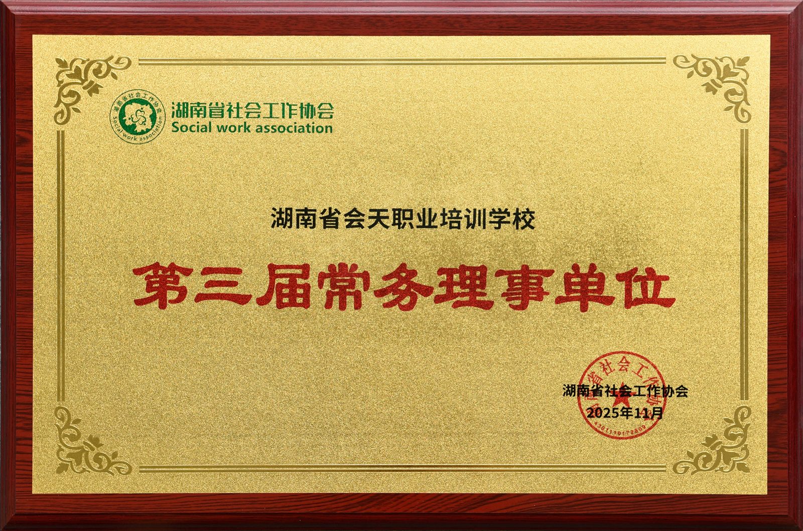 湖南省社会工作协会 · 常务理事单位（第三届）（湖南省社会工作协会 2025）