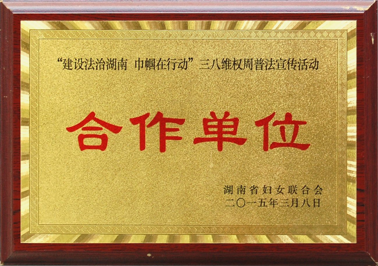湖南省妇女联合会 · 合作单位（湖南省妇女联合会 2015）